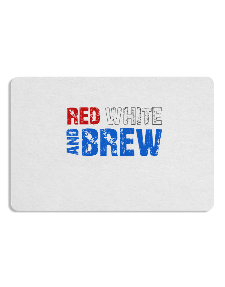 Red White and Brew Color Placemat by TooLoud Set of 4 Placemats-Placemat-TooLoud-White-Davson Sales