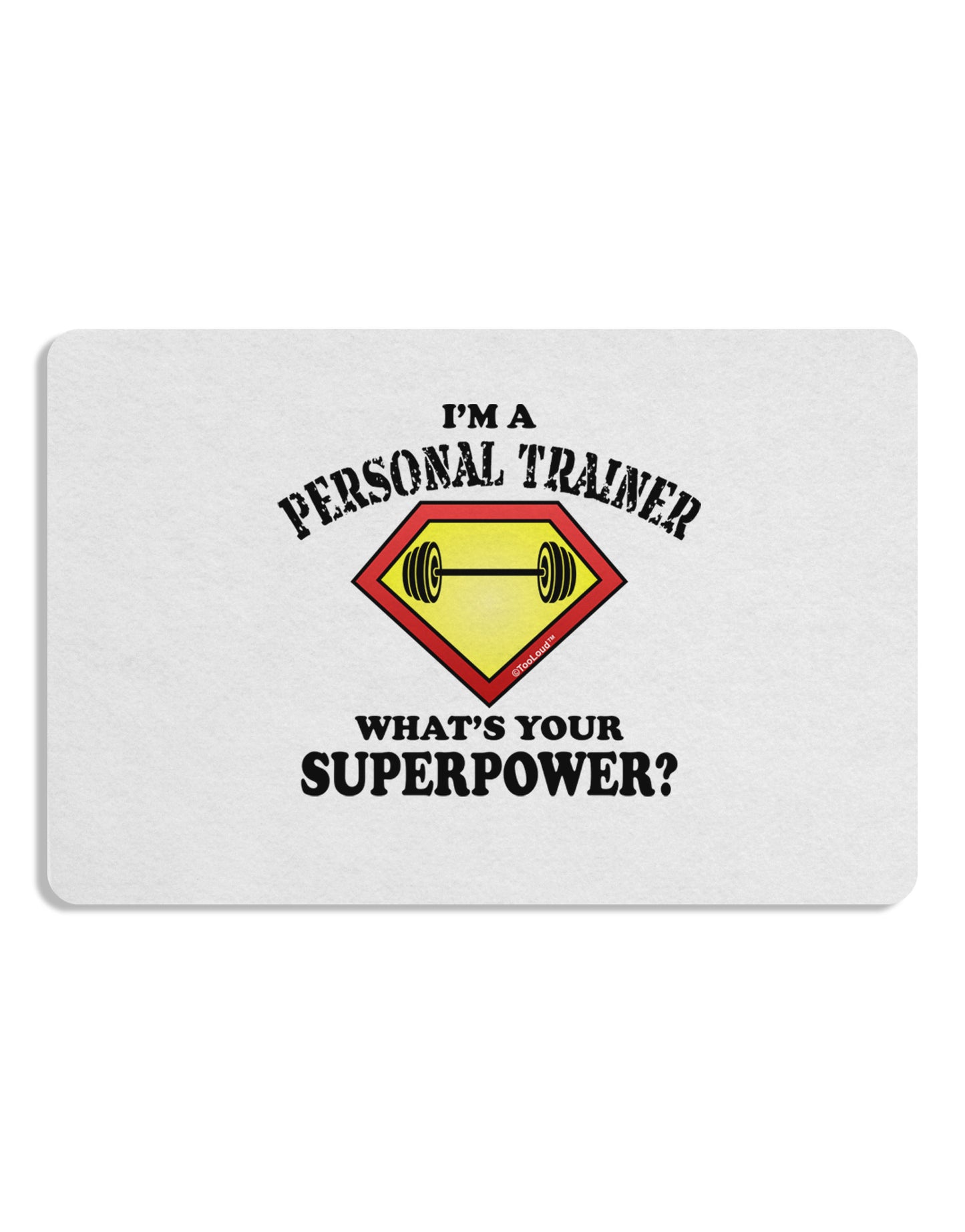 Personal Trainer - Superpower Placemat Set of 4 Placemats-Placemat-TooLoud-White-Davson Sales