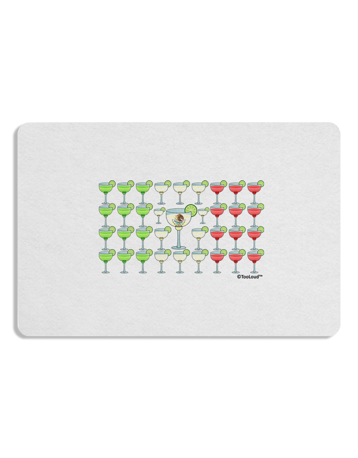 Mexican Flag of Margaritas Placemat by TooLoud Set of 4 Placemats-Placemat-TooLoud-White-Davson Sales