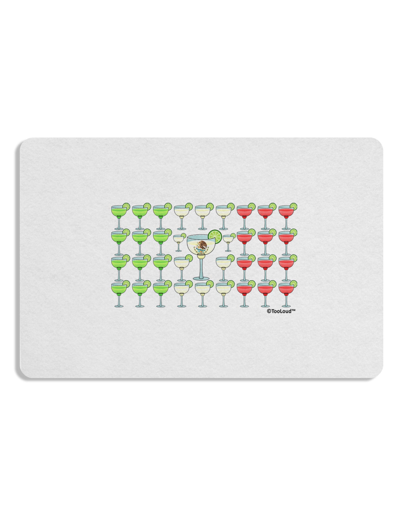Mexican Flag of Margaritas Placemat by TooLoud Set of 4 Placemats-Placemat-TooLoud-White-Davson Sales