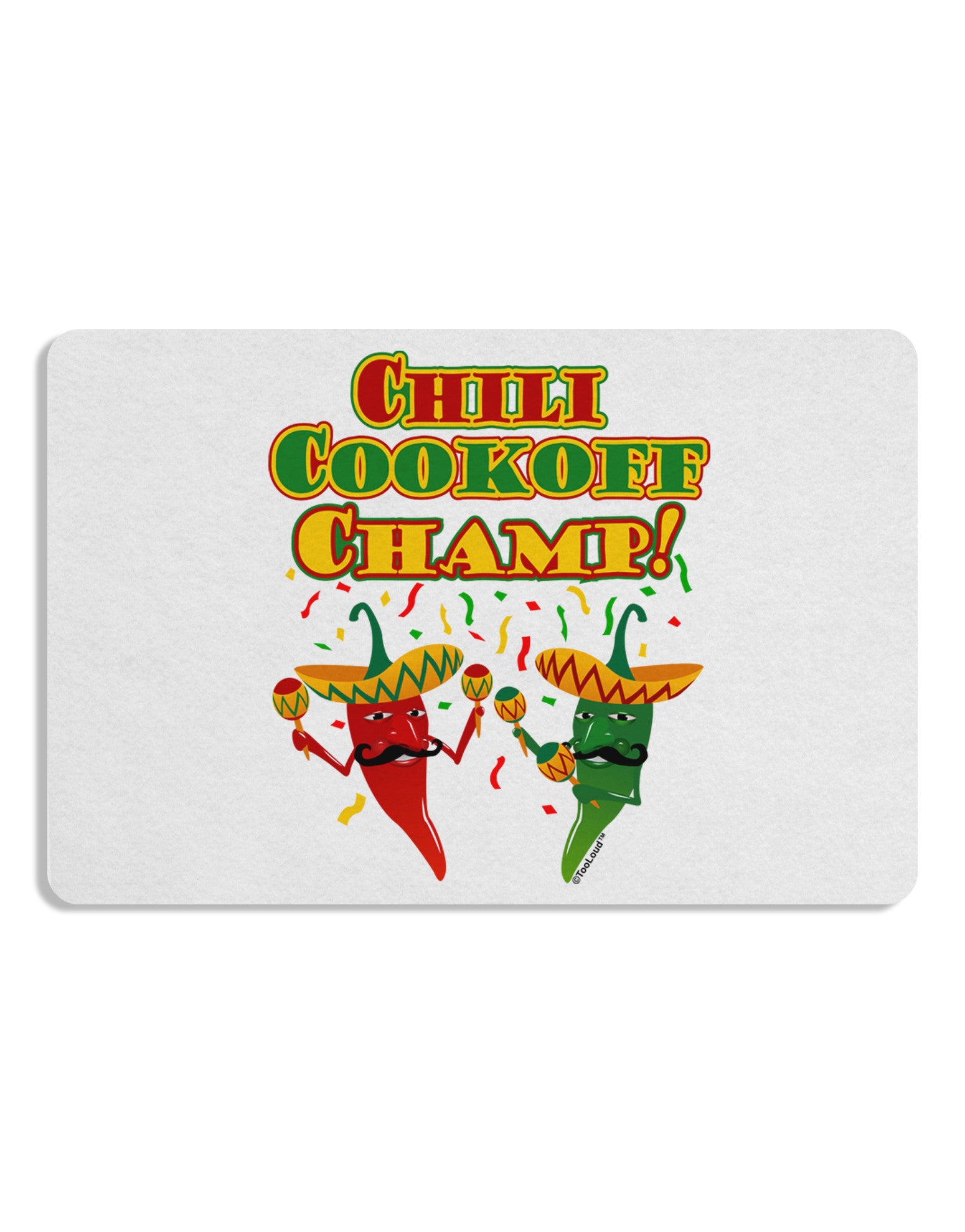 Chili Cookoff Champ! Chile Peppers 12 x 18 Placemat Set of 4 Placemats-Placemat-TooLoud-White-Davson Sales