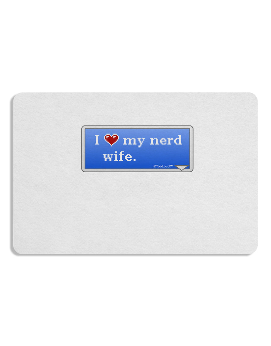 I Heart My Nerd Wife - Retro Placemat by TooLoud Set of 4 Placemats-Placemat-TooLoud-White-Davson Sales