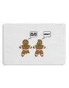 Funny Gingerbread Conversation Christmas 12 x 18 Placemat Set of 4 Placemats-Placemat-TooLoud-White-Davson Sales