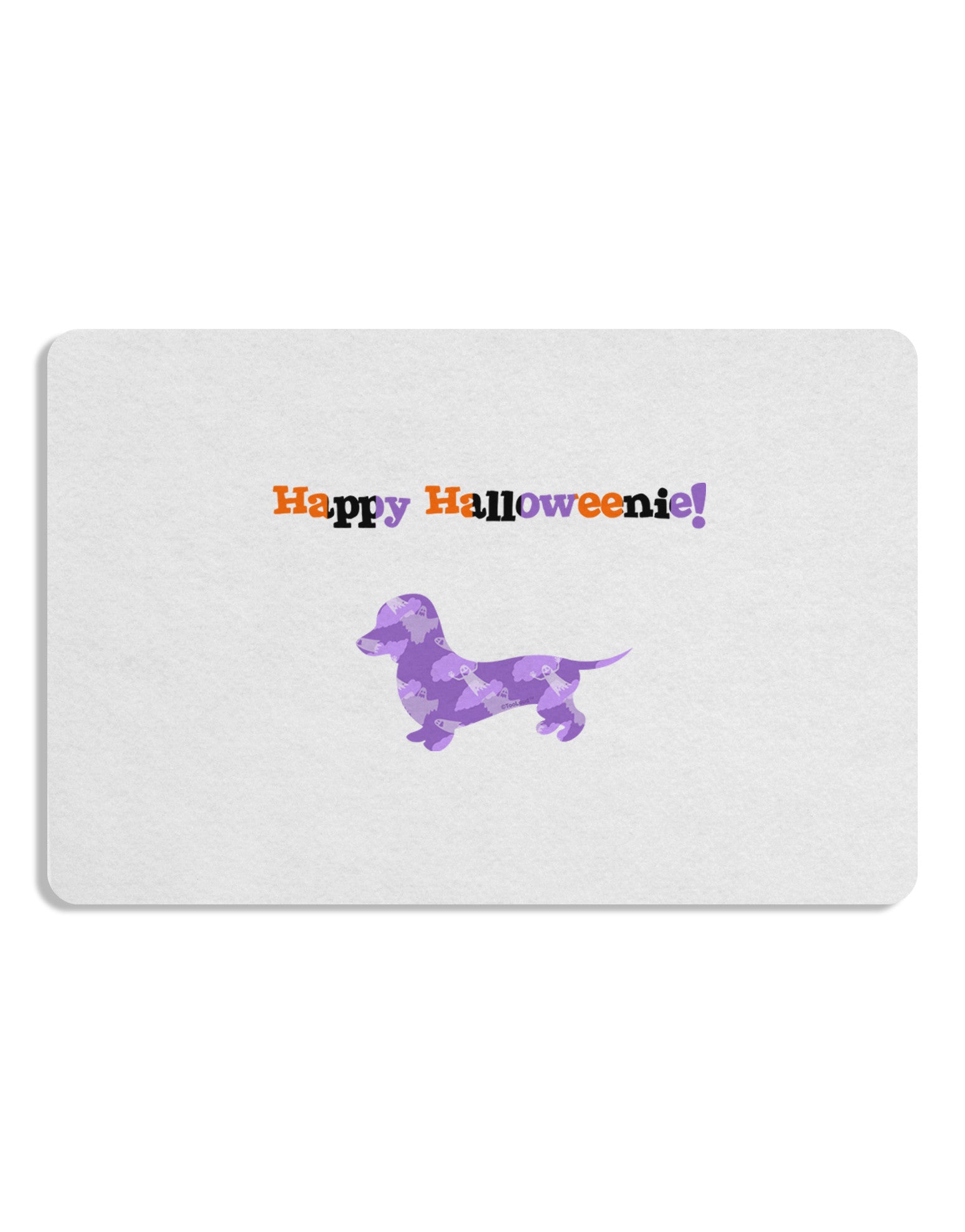 Happy Halloweenie Doxie Dog Halloween 12 x 18 Placemat Set of 4 Placemats-Placemat-TooLoud-White-Davson Sales