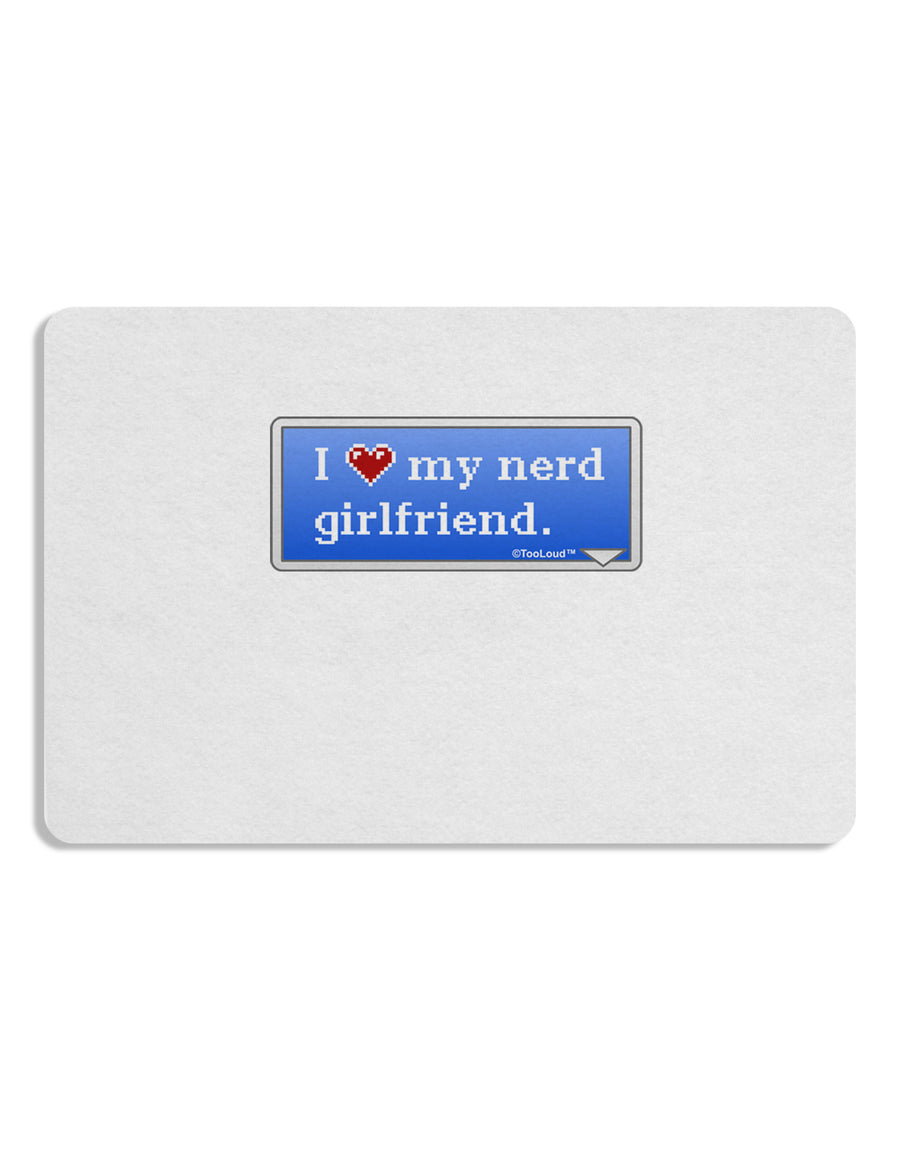 I Heart My Nerd Girlfriend - Retro Placemat by TooLoud Set of 4 Placemats-Placemat-TooLoud-White-Davson Sales