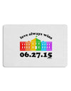 Love Always Wins with Date - Marriage Equality Placemat Set of 4 Placemats-Placemat-TooLoud-White-Davson Sales