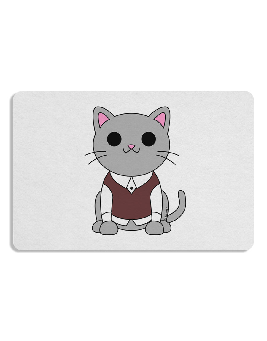 Cute Sweater Vest Cat Design 12 x 18 Placemat by TooLoud Set of 4 Placemats-Placemat-TooLoud-White-Davson Sales