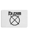 Pa Rum Pum Pum Pum BnW Placemat Set of 4 Placemats-Placemat-TooLoud-White-Davson Sales