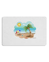 Fun Summer Beach Scene Placemat by TooLoud Set of 4 Placemats-Placemat-TooLoud-White-Davson Sales