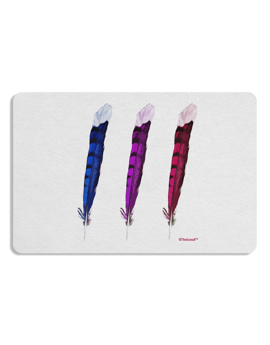 Graphic Feather Design - Feather Trio Placemat by TooLoud Set of 4 Placemats-Placemat-TooLoud-White-Davson Sales