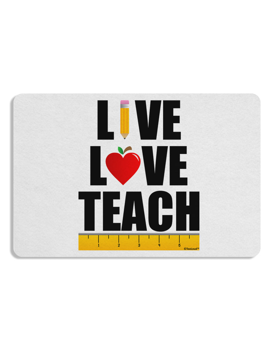 Live Love Teach Placemat Set of 4 Placemats-Placemat-TooLoud-White-Davson Sales