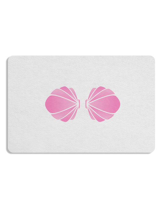 Easy Mermaid Costume Pink Shells - Halloween 12 x 18 Placemat Set of 4 Placemats-Placemat-TooLoud-White-Davson Sales