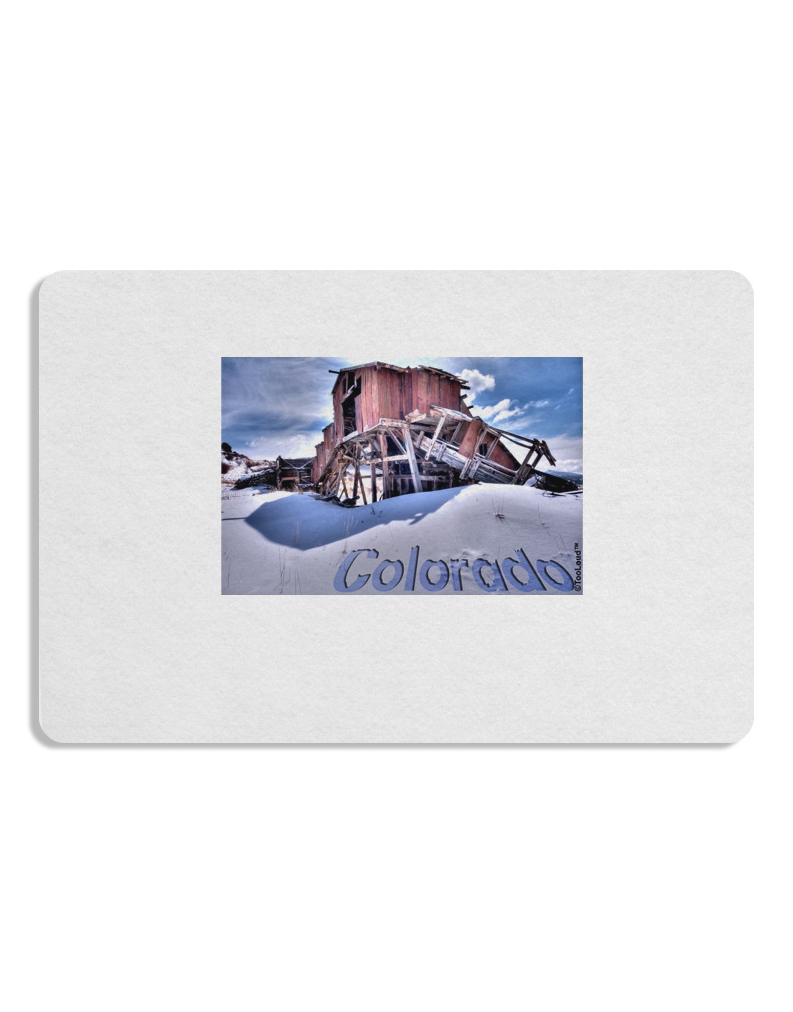 TooLoud Victor Mines Colorado Text Placemat Set of 4 Placemats-Placemat-TooLoud-White-Davson Sales