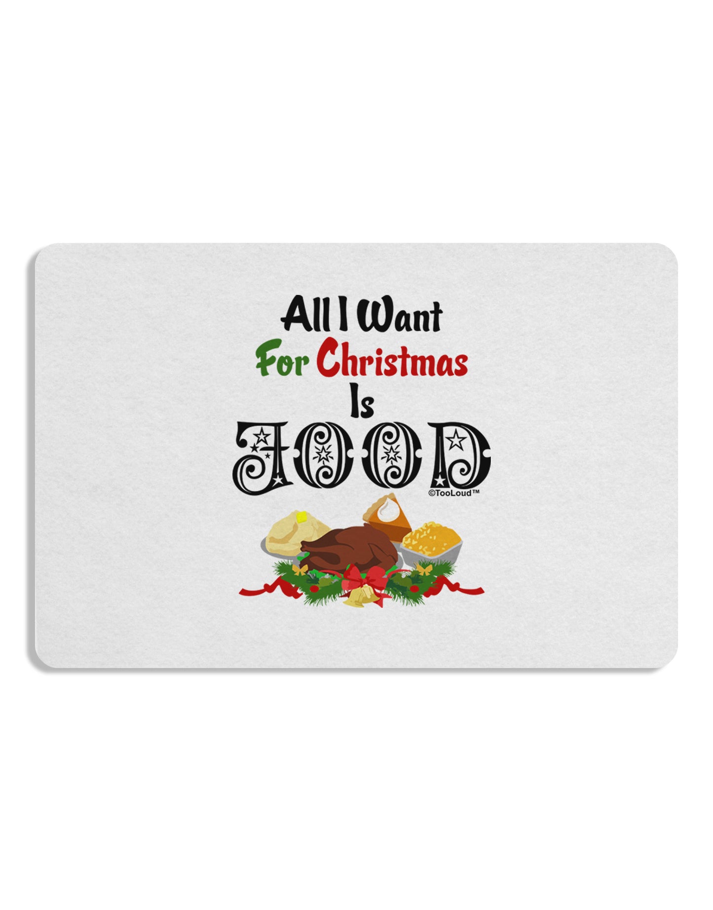 All I Want Is Food Placemat Set of 4 Placemats-Placemat-TooLoud-White-Davson Sales