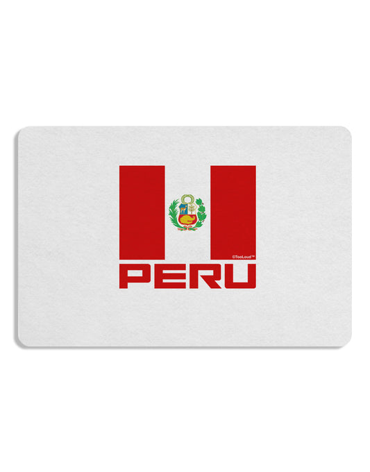 Peru Flag Placemat Set of 4 Placemats-Placemat-TooLoud-White-Davson Sales