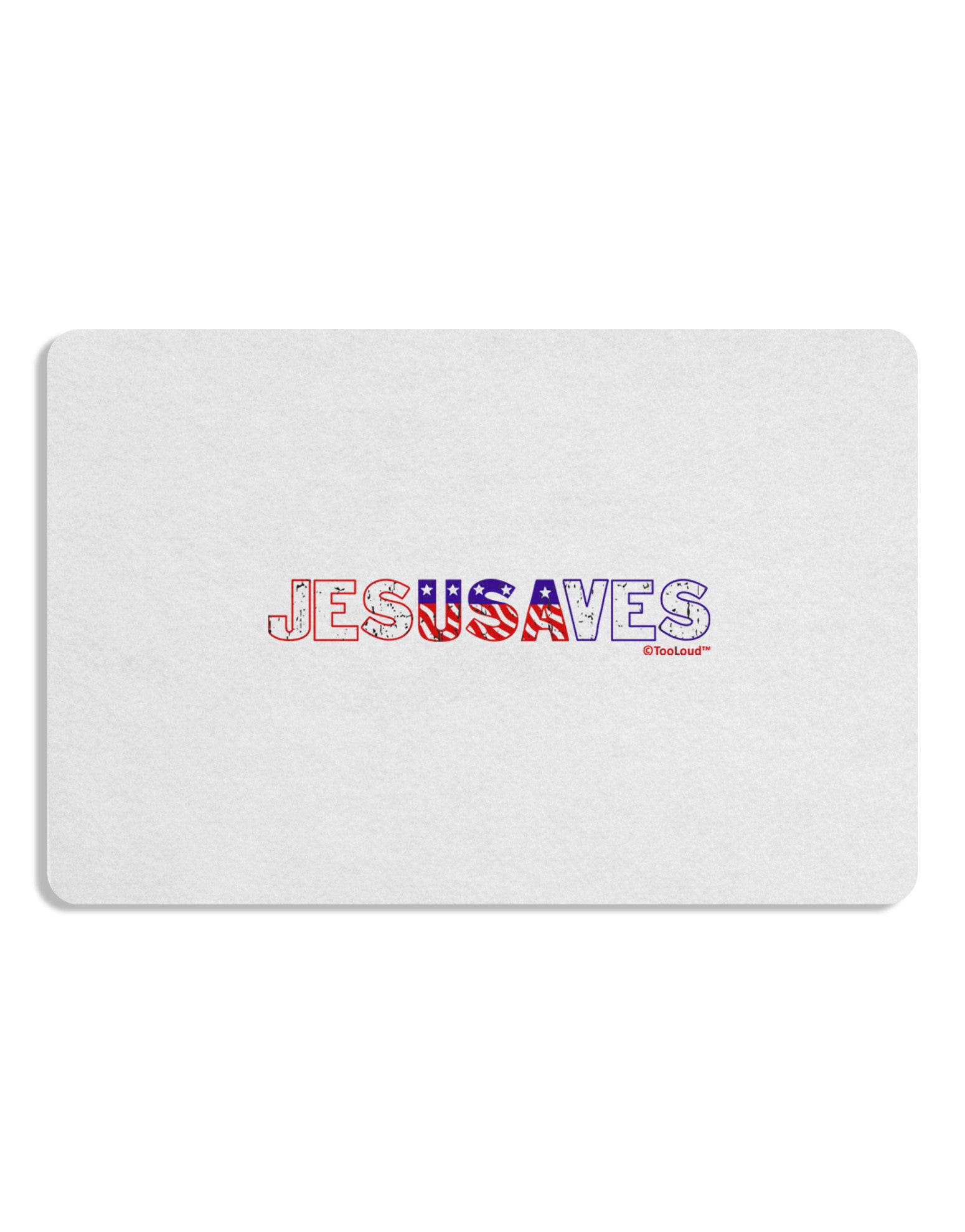JesUSAves - Jesus Saves USA Design Placemat by TooLoud Set of 4 Placemats-Placemat-TooLoud-White-Davson Sales