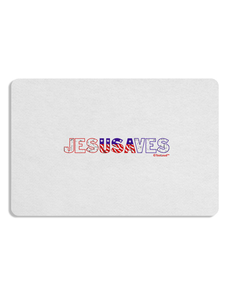 JesUSAves - Jesus Saves USA Design Placemat by TooLoud Set of 4 Placemats-Placemat-TooLoud-White-Davson Sales