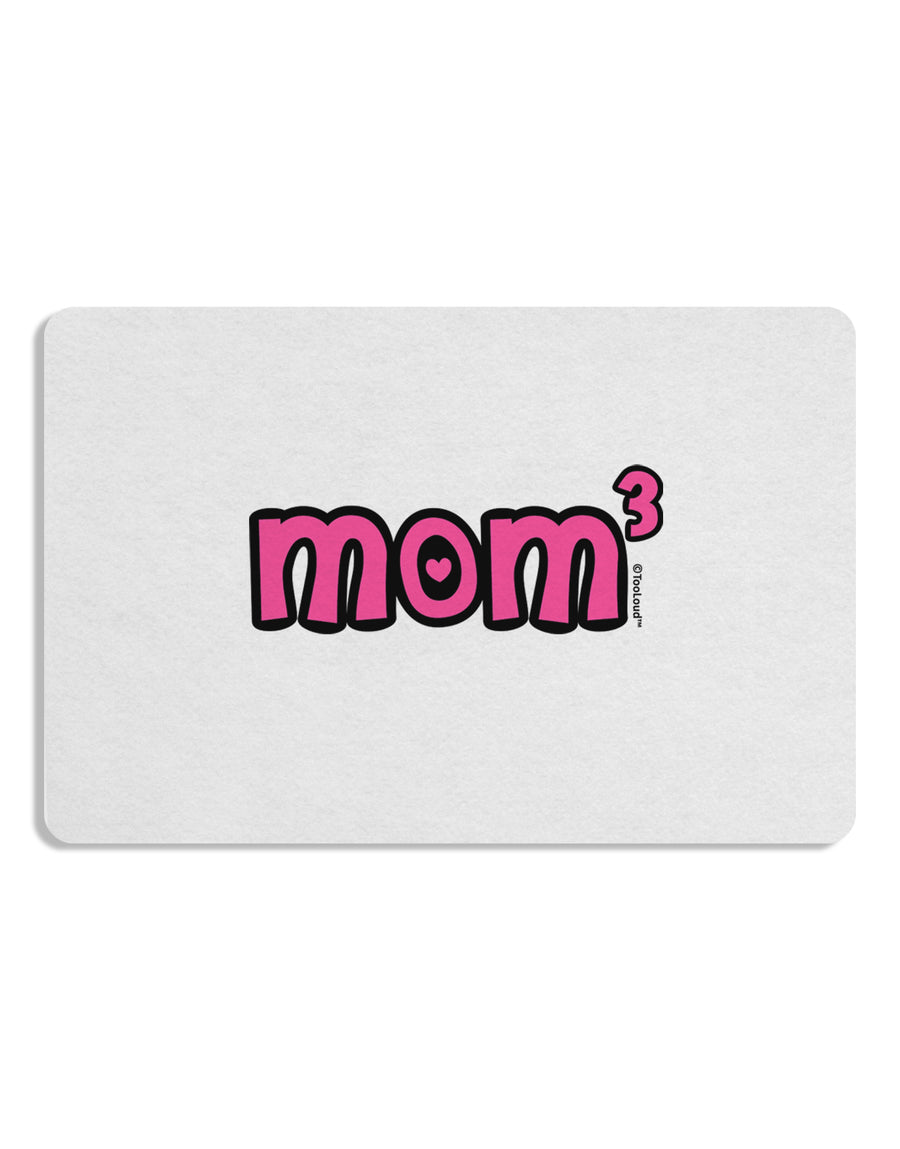 Mom Cubed - Cute Mom of Three Design Placemat by TooLoud Set of 4 Placemats-Placemat-TooLoud-White-Davson Sales