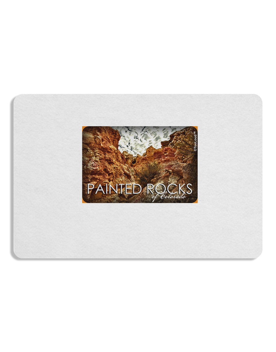 Colorado Painted Rocks Text Placemat Set of 4 Placemats-Placemat-TooLoud-White-Davson Sales