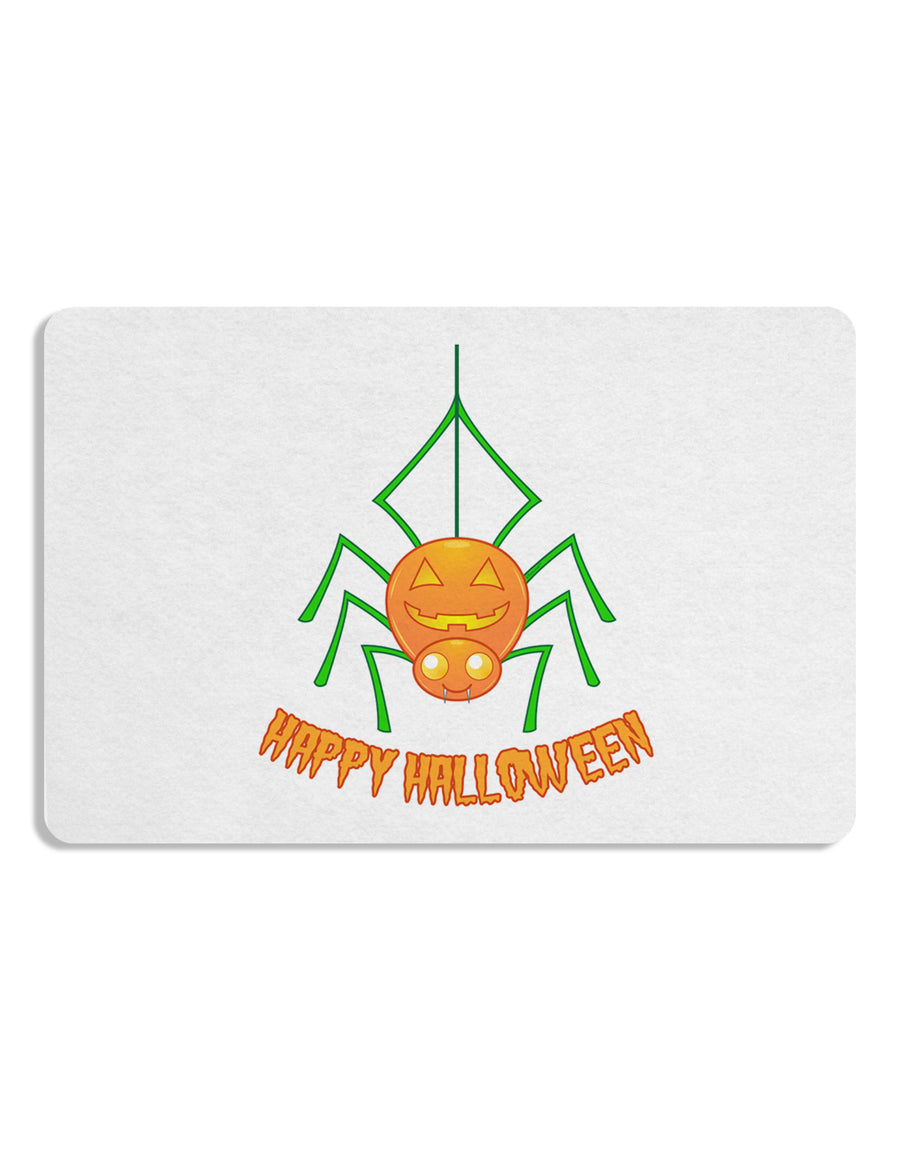 Cute Pumpkin Spider - Happy Halloween 12 x 18 Placemat Set of 4 Placemats-Placemat-TooLoud-White-Davson Sales