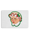 Cute Mrs Claus Face Faux Applique 12 x 18 Placemat Set of 4 Placemats-Placemat-TooLoud-White-Davson Sales