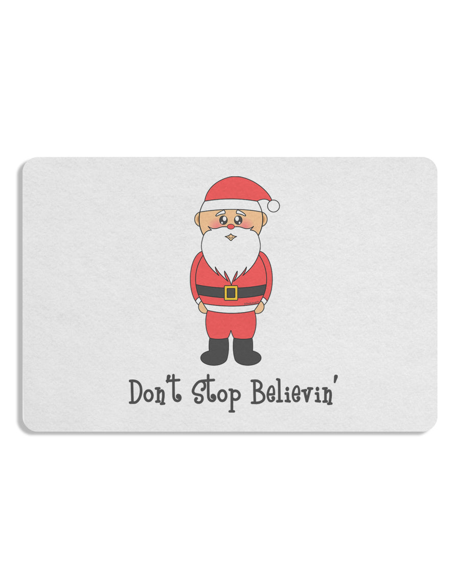 Don't Stop Believin' Santa Christmas 12 x 18 Placemat Set of 4 Placemats-Placemat-TooLoud-White-Davson Sales