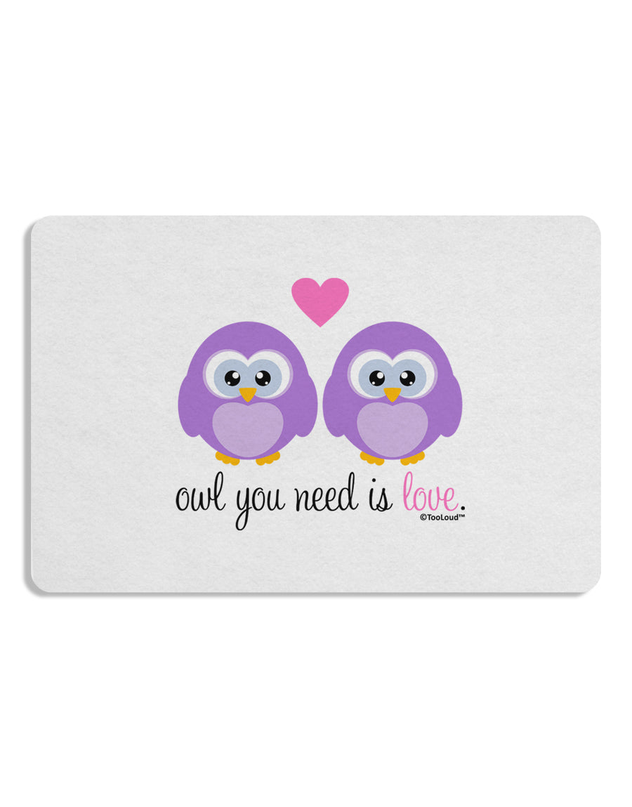 Owl You Need Is Love - Purple Owls Placemat by TooLoud Set of 4 Placemats-Placemat-TooLoud-White-Davson Sales