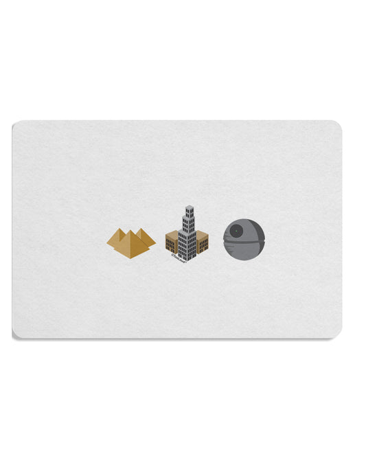 History of Architecture Funny Sci-fi Placemat by TooLoud Set of 4 Placemats-Placemat-TooLoud-White-Davson Sales
