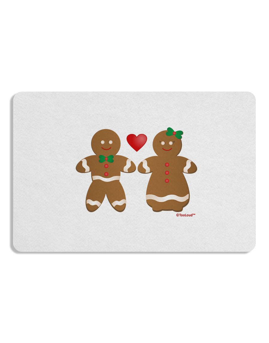 Gingerbread Man and Gingerbread Woman Couple 12 x 18 Placemat by TooLoud Set of 4 Placemats-Placemat-TooLoud-White-Davson Sales