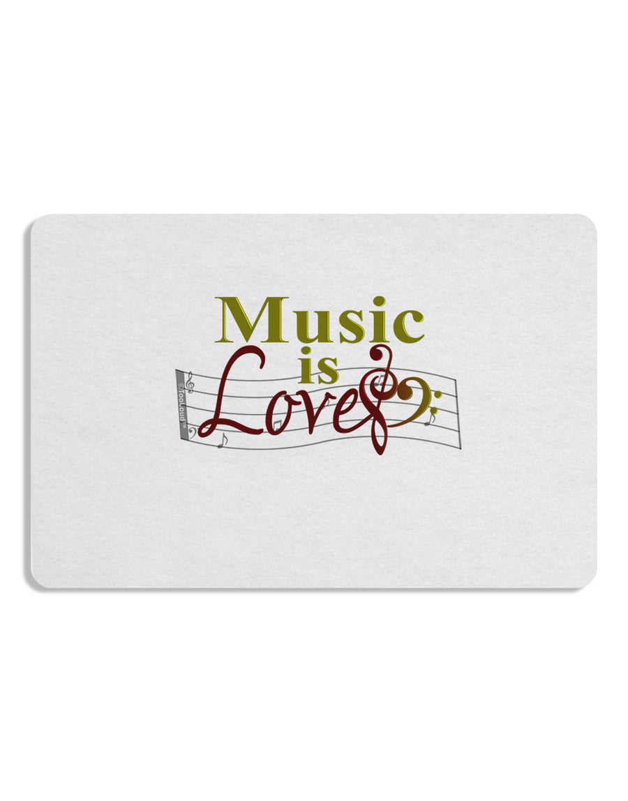 Music Is Love Placemat Set of 4 Placemats-Placemat-TooLoud-White-Davson Sales