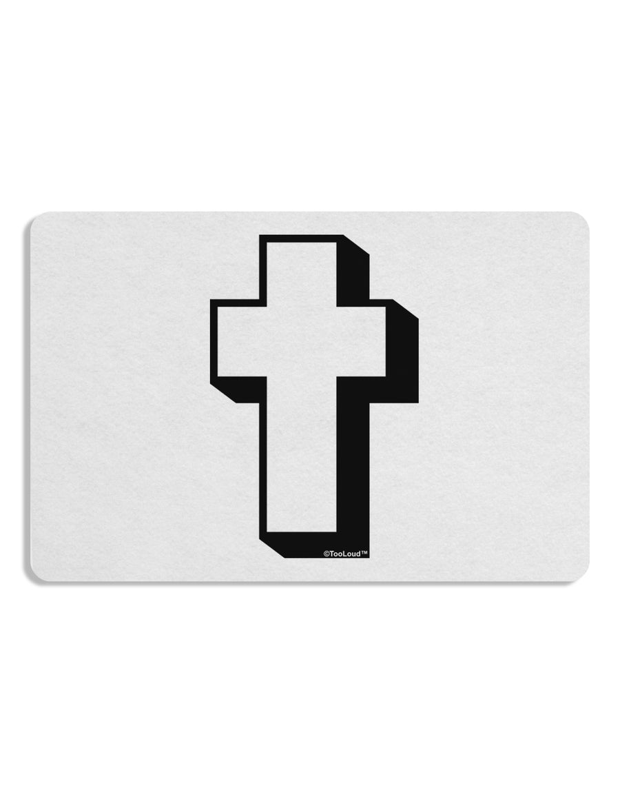 Simple Cross Design Black Placemat by TooLoud Set of 4 Placemats-Placemat-TooLoud-White-Davson Sales