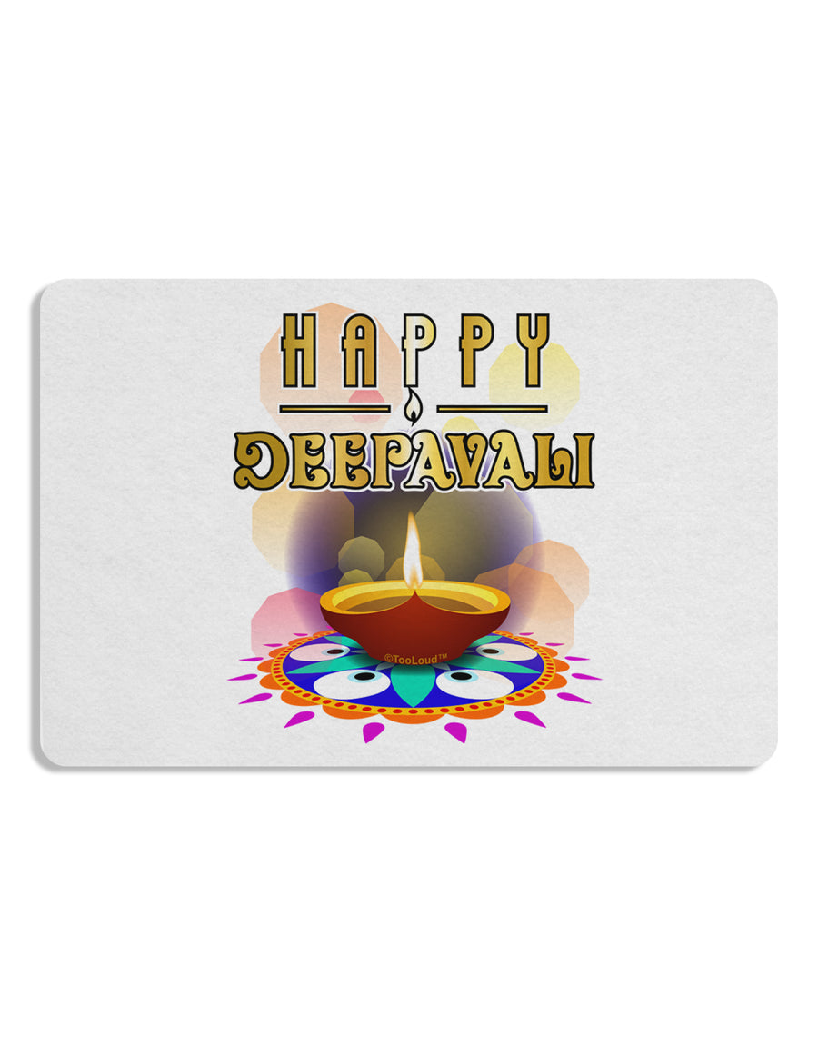Happy Deepavali - Rangoli and Diya Placemat by TooLoud Set of 4 Placemats-Placemat-TooLoud-White-Davson Sales