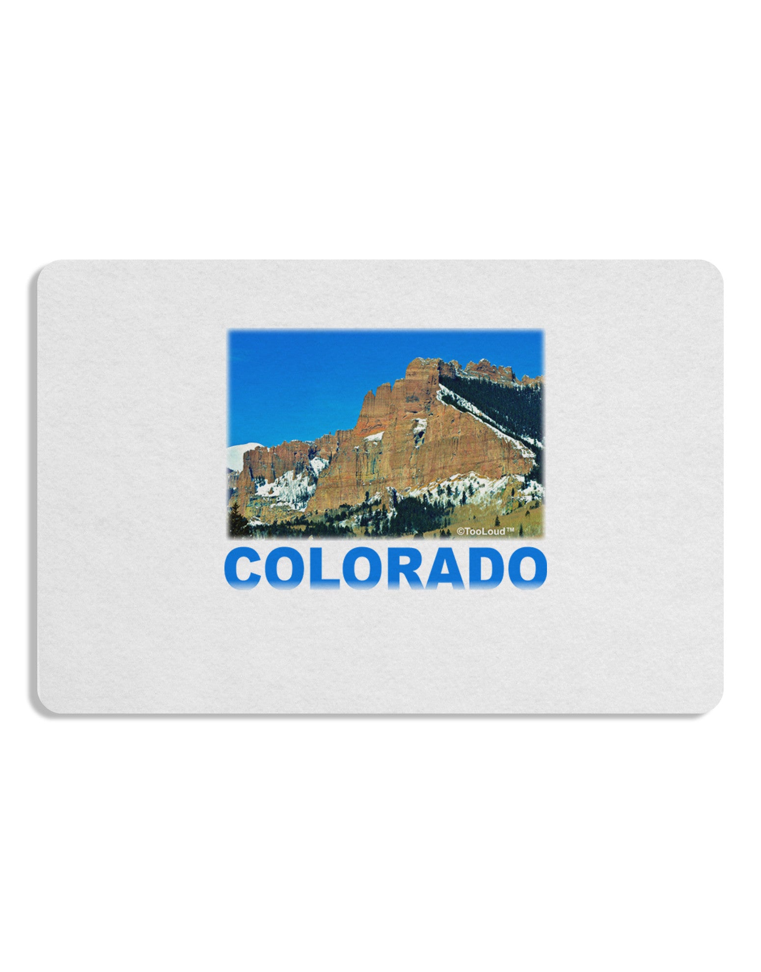 Colorado Snowy Mountains Text Placemat Set of 4 Placemats-Placemat-TooLoud-White-Davson Sales