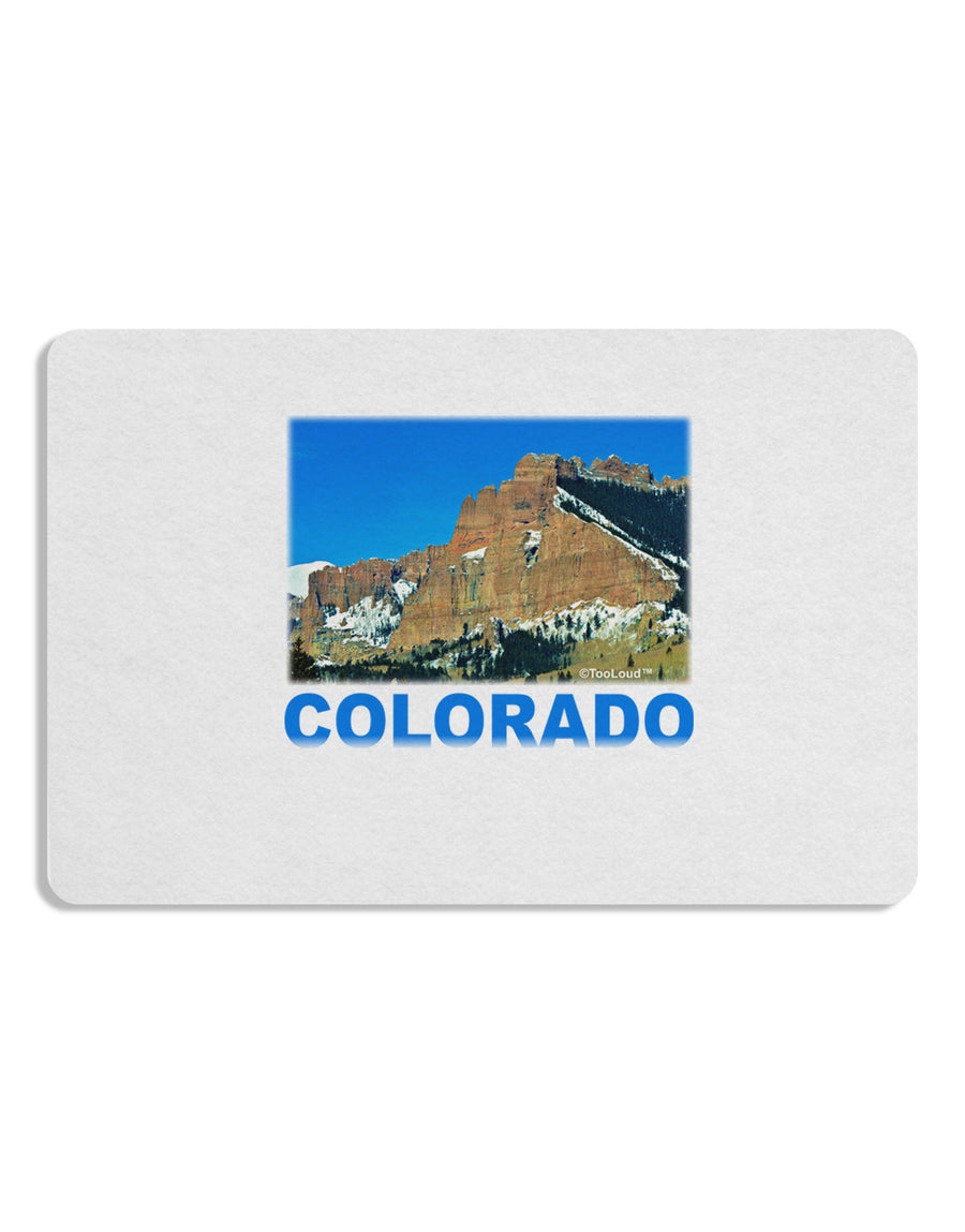 Colorado Snowy Mountains Text Placemat Set of 4 Placemats-Placemat-TooLoud-White-Davson Sales