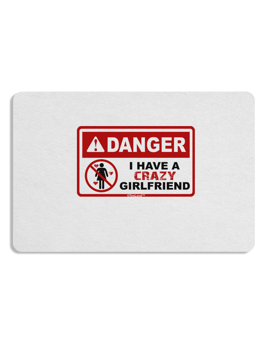 Danger - Crazy Girlfriend Placemat Set of 4 Placemats-Placemat-TooLoud-White-Davson Sales