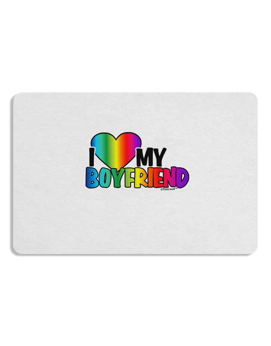 I Heart My Boyfriend - Rainbow Placemat Set of 4 Placemats-Placemat-TooLoud-White-Davson Sales