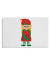 Cute Christmas Elf Girl 12 x 18 Placemat Set of 4 Placemats-Placemat-TooLoud-White-Davson Sales