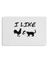 I Like Rooster & Cat Silhouette Placemat by TooLoud Set of 4 Placemats-Placemat-TooLoud-White-Davson Sales