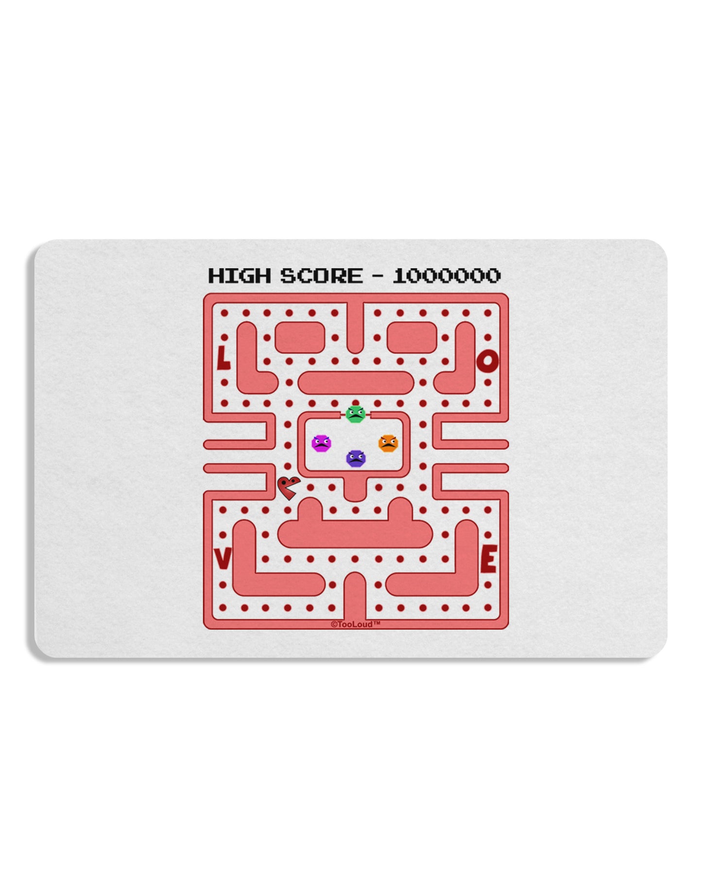 Retro Heart Man Placemat Set of 4 Placemats-Placemat-TooLoud-White-Davson Sales