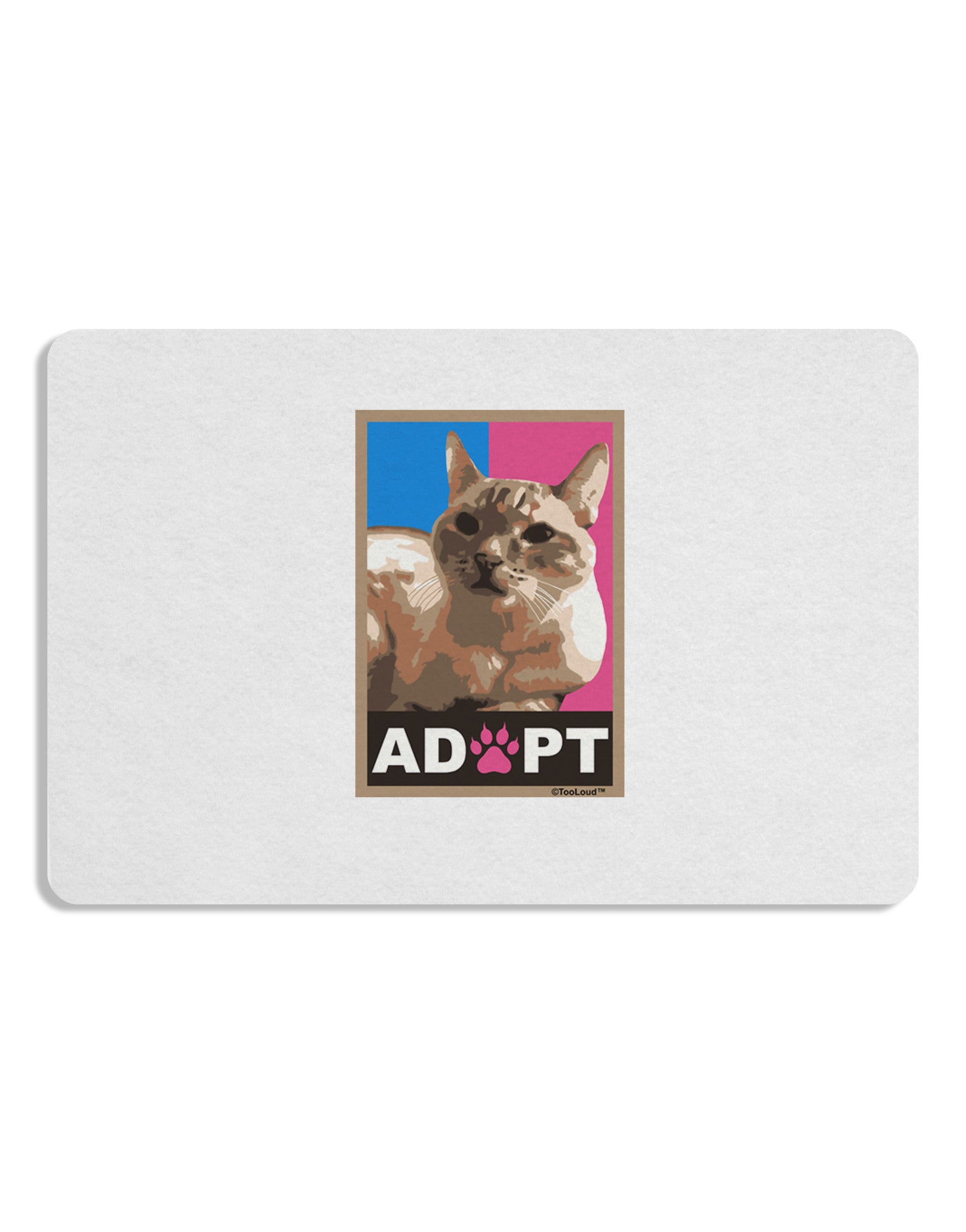 Adopt Cute Kitty Cat Adoption Placemat Set of 4 Placemats-Placemat-TooLoud-White-Davson Sales