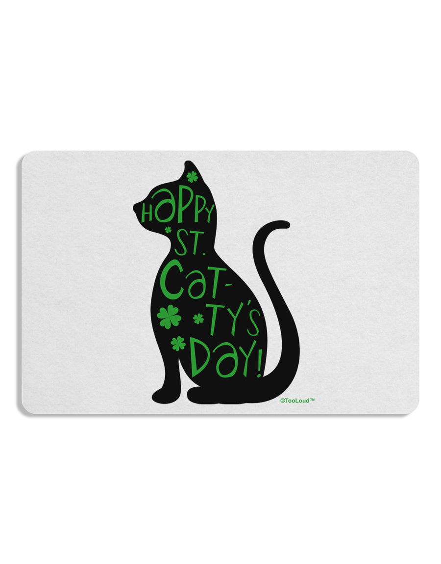 Happy St. Catty's Day - St. Patrick's Day Cat Placemat by TooLoud Set of 4 Placemats-Placemat-TooLoud-White-Davson Sales