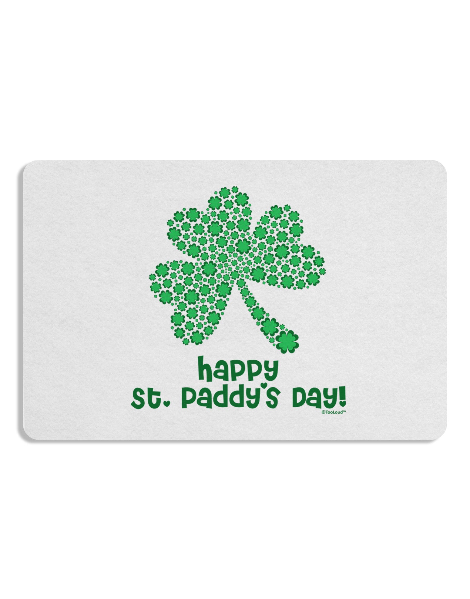 Happy St. Paddy's Day Shamrock Design Placemat by TooLoud Set of 4 Placemats-Placemat-TooLoud-White-Davson Sales