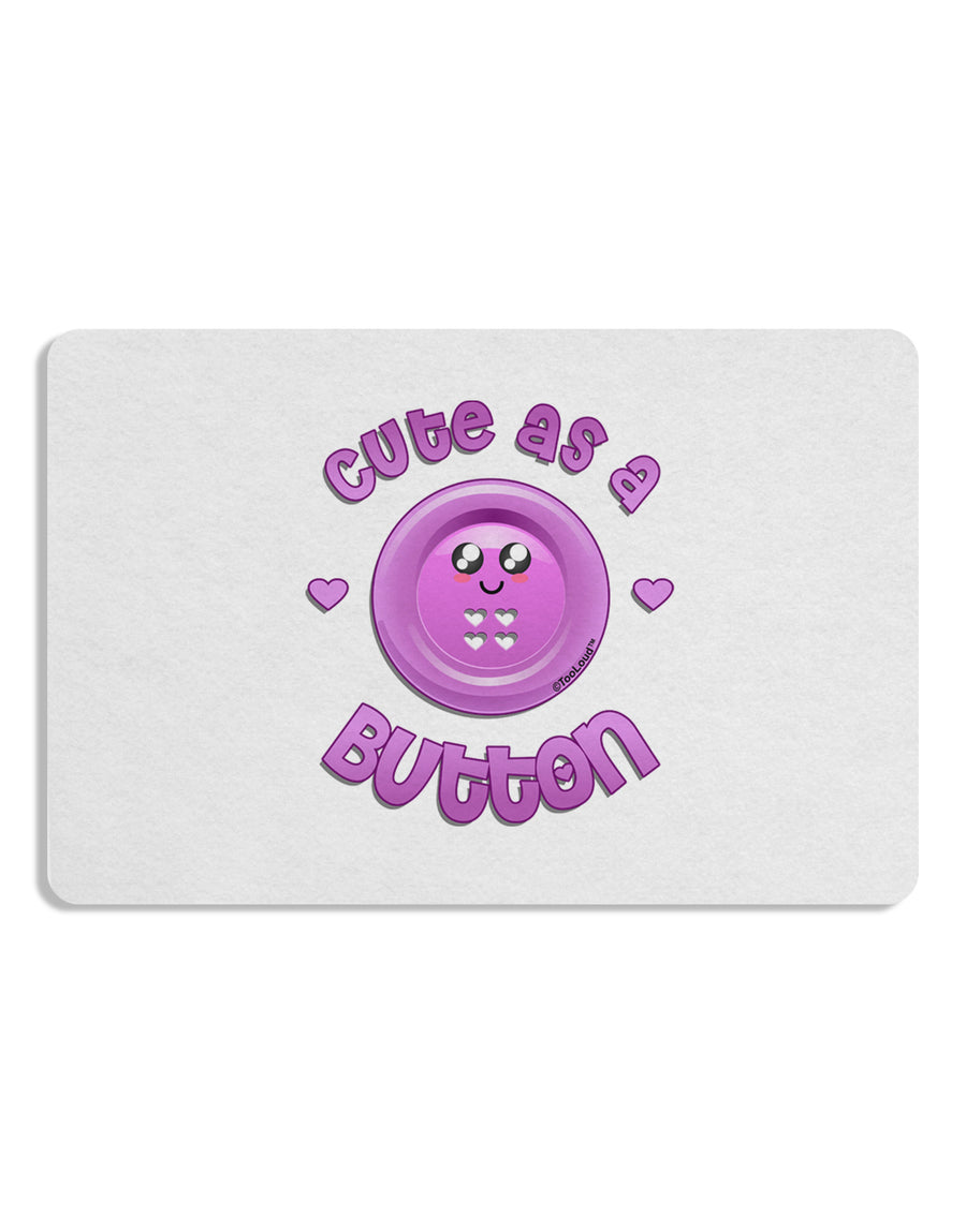 Cute As A Button Smiley Face Placemat Set of 4 Placemats-Placemat-TooLoud-White-Davson Sales