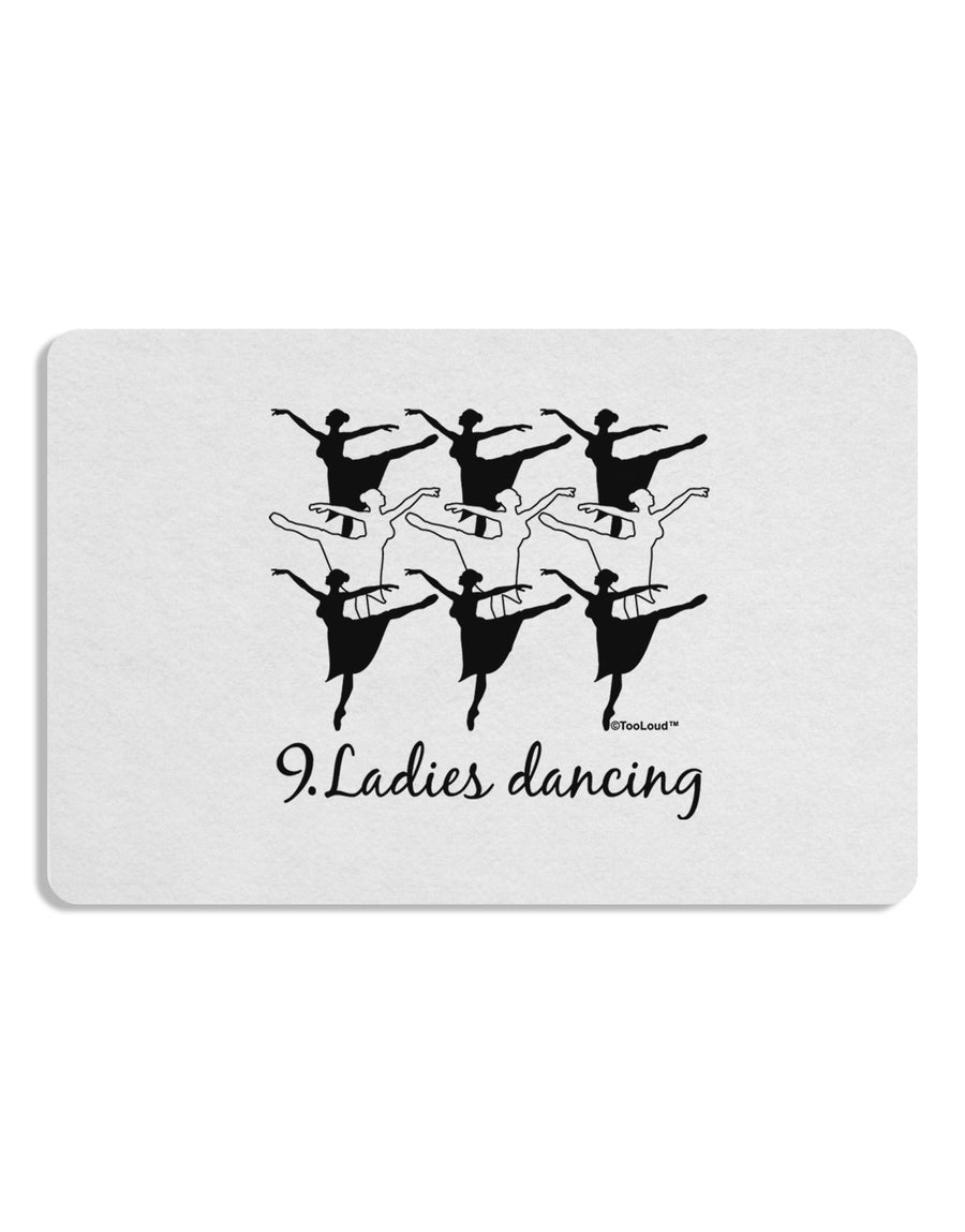 Nine Ladies Dancing Text Placemat Set of 4 Placemats-Placemat-TooLoud-White-Davson Sales