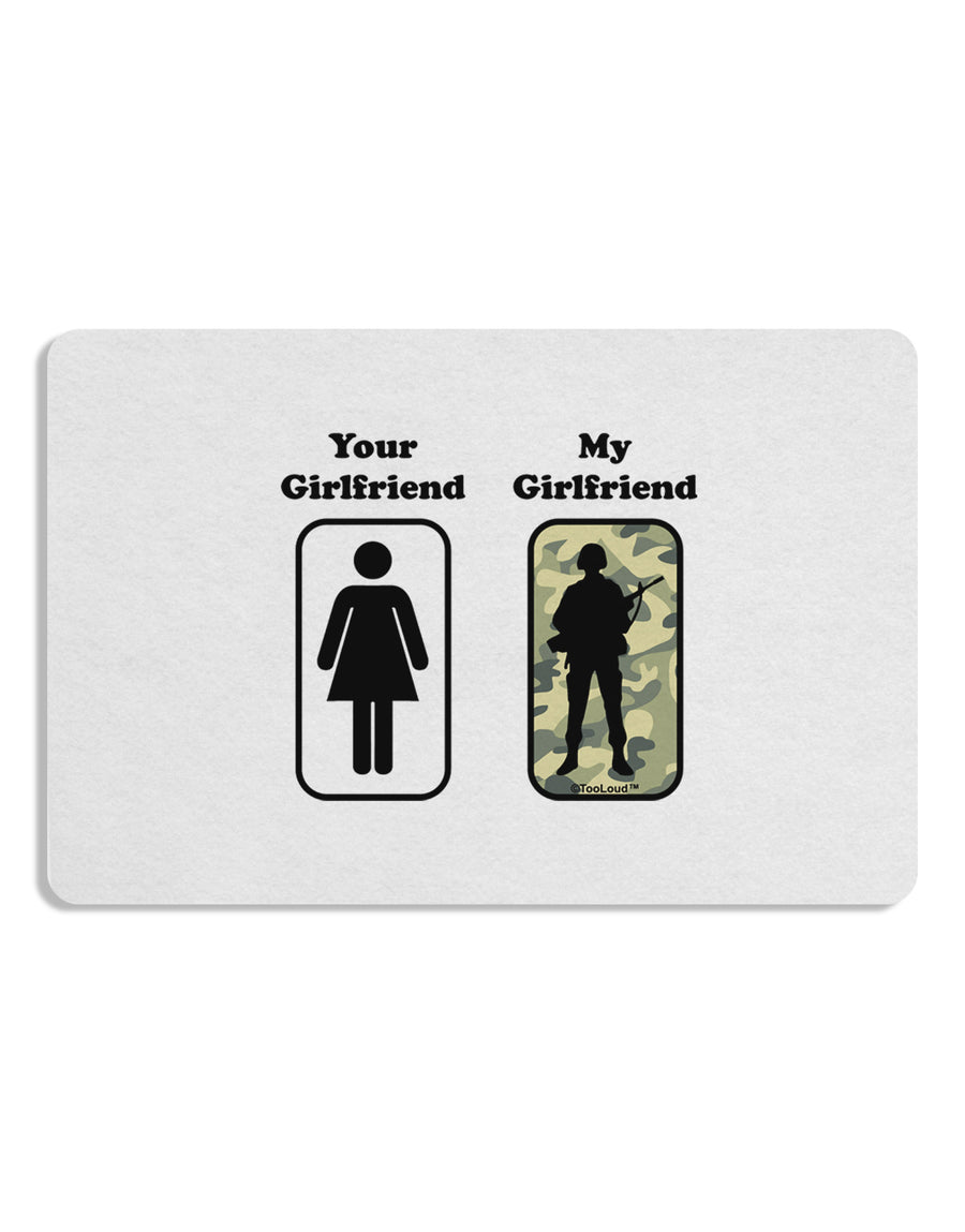 Your Girlfriend My Girlfriend Military Placemat by TooLoud Set of 4 Placemats-Placemat-TooLoud-White-Davson Sales