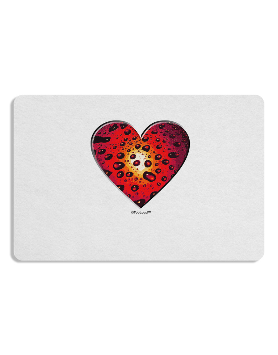 Water Droplet Heart Red Placemat by TooLoud Set of 4 Placemats-Placemat-TooLoud-White-Davson Sales