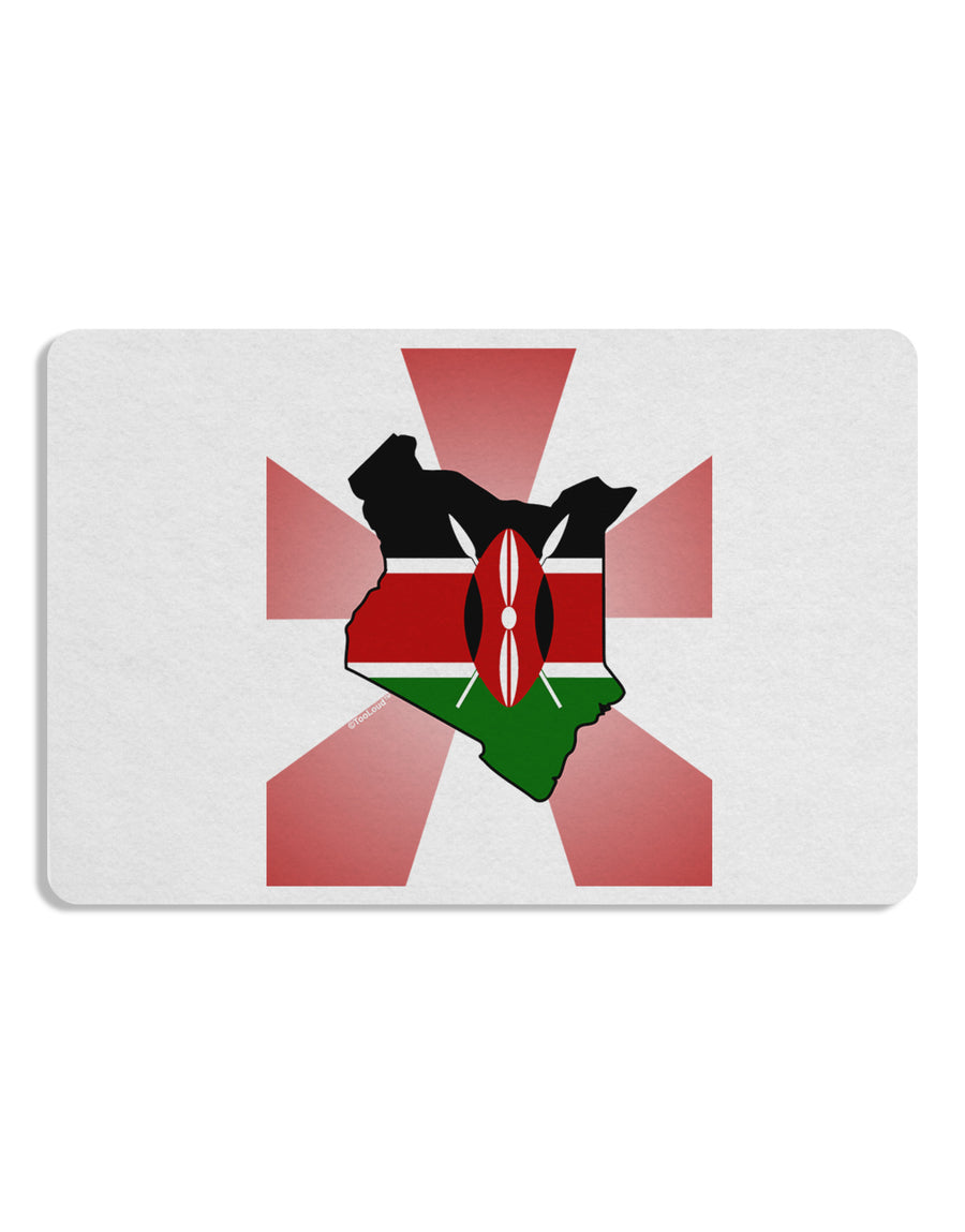 Kenya Flag Design Placemat Set of 4 Placemats-Placemat-TooLoud-White-Davson Sales