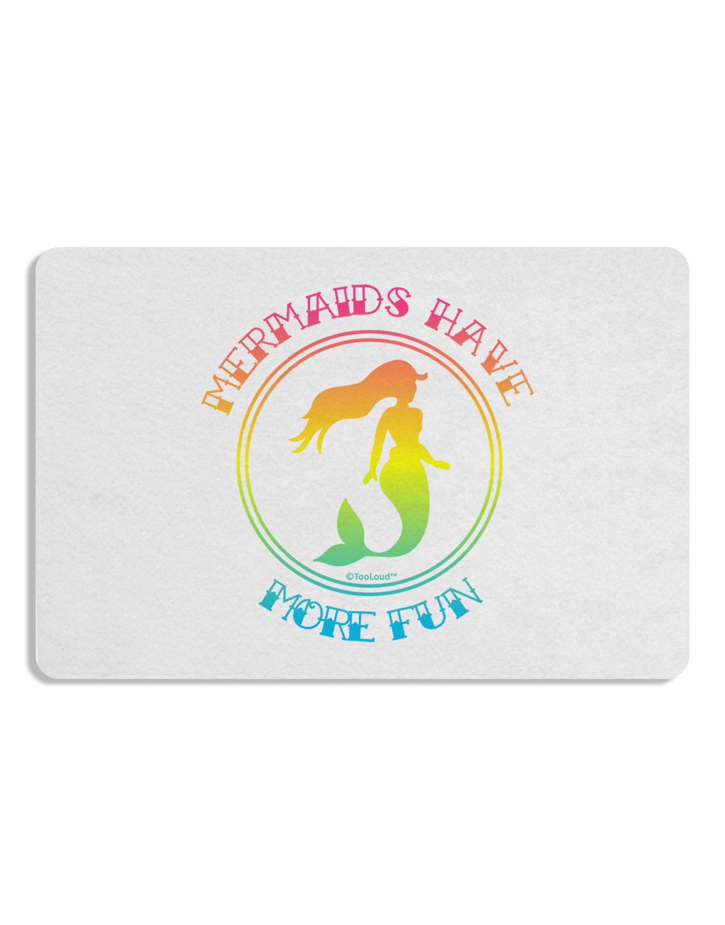 Mermaids Have More Fun - Beachy Colors Placemat Set of 4 Placemats-Placemat-TooLoud-White-Davson Sales