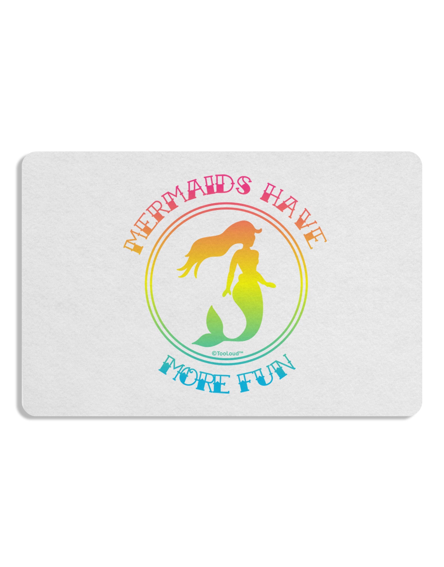 Mermaids Have More Fun - Beachy Colors Placemat Set of 4 Placemats-Placemat-TooLoud-White-Davson Sales
