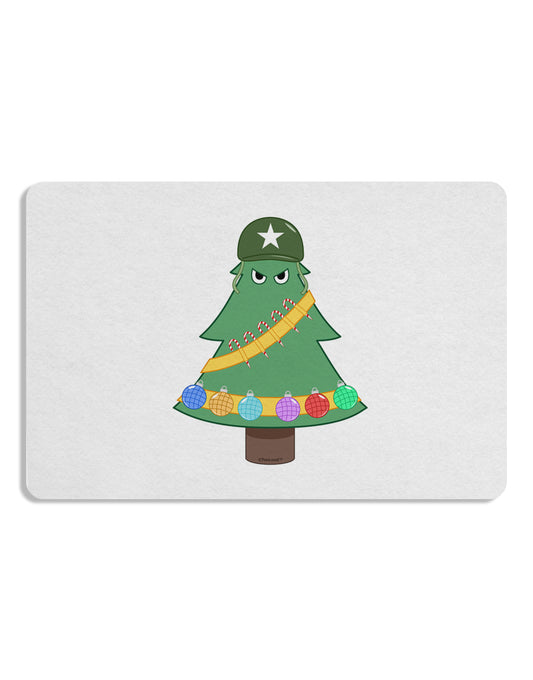 Christmas Tree Armed Design 12 x 18 Placemat Set of 4 Placemats-Placemat-TooLoud-White-Davson Sales